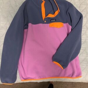 Patagonia Synchilla purple pink and blue Fleece Jacket large
